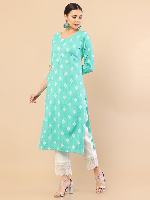 women's straight kurta - 18932504 - Very Small Image - 1