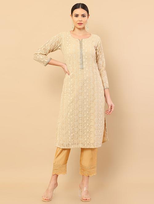 women's straight kurta - 18932521 - Very Small Image - 1