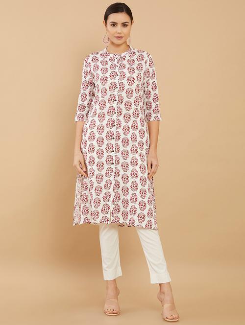 women's front slit kurta - 18932614 - Very Small Image - 1