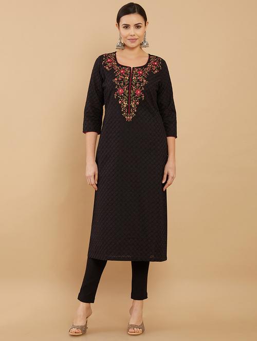 women's straight kurta - 18932628 - Very Small Image - 1