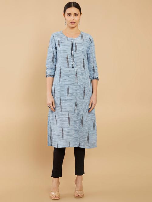women's straight kurta - 18932637 - Very Small Image - 1