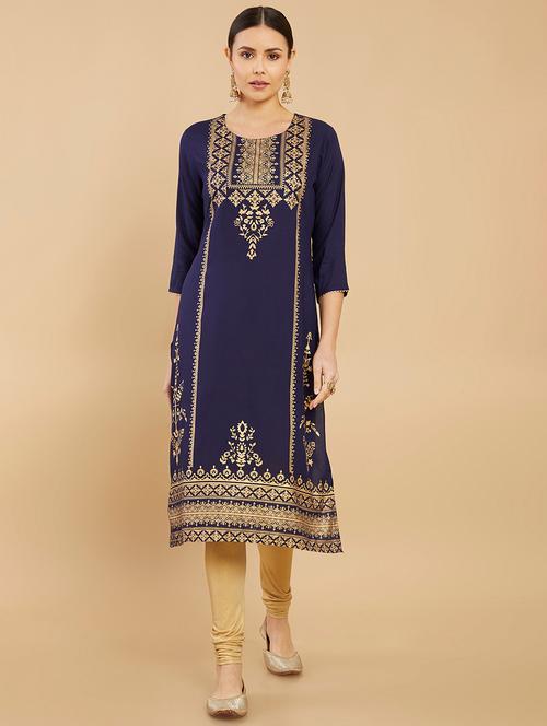 women's straight kurta - 18932648 - Very Small Image - 1