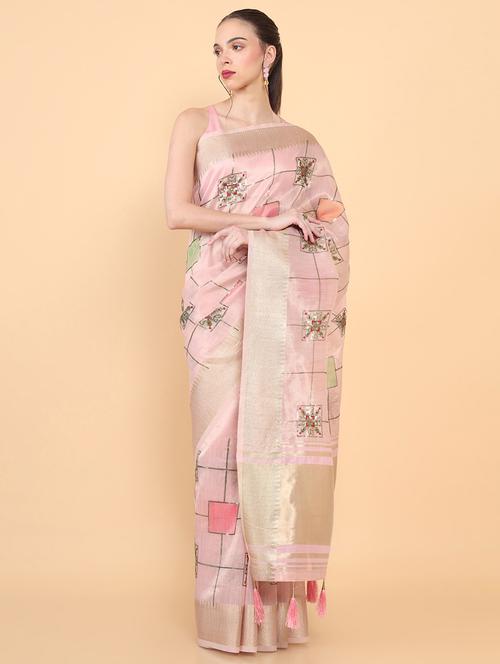 women's banarasi saree with blouse - 18933261 - Very Small Image - 1