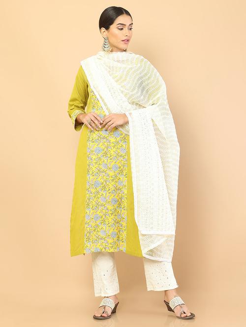 white solid dupatta - 18935117 - Very Small Image - 1