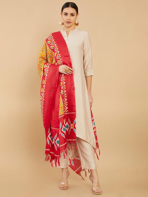 mustard printed dupatta - 18935207 - Very Small Image - 1