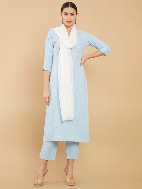 off-white solid dupatta - 18935228 - Very Small Image - 1