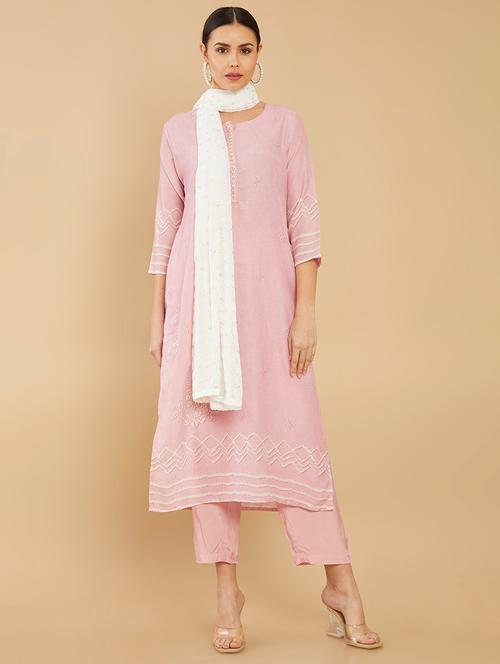 offwhite cotton dupatta - 18935230 - Very Small Image - 1