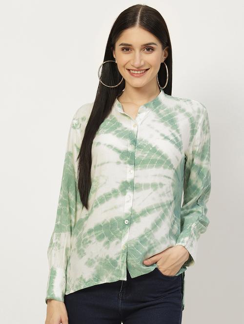 green tie & dye long sleeve shirt - 18935646 - Very Small Image - 1