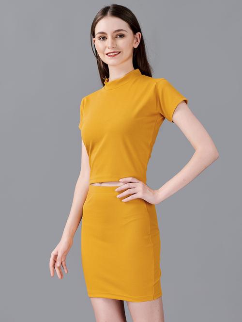 yellow solid fitted co-ords - 18940155 - Very Small Image - 1