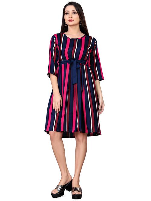multi colored printed gown dress - 18940175 - Very Small Image - 1