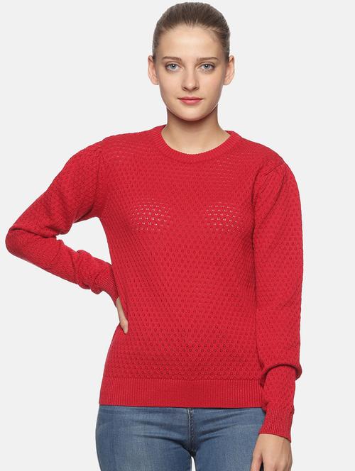 red acrylic pullover - 18940292 - Very Small Image - 1