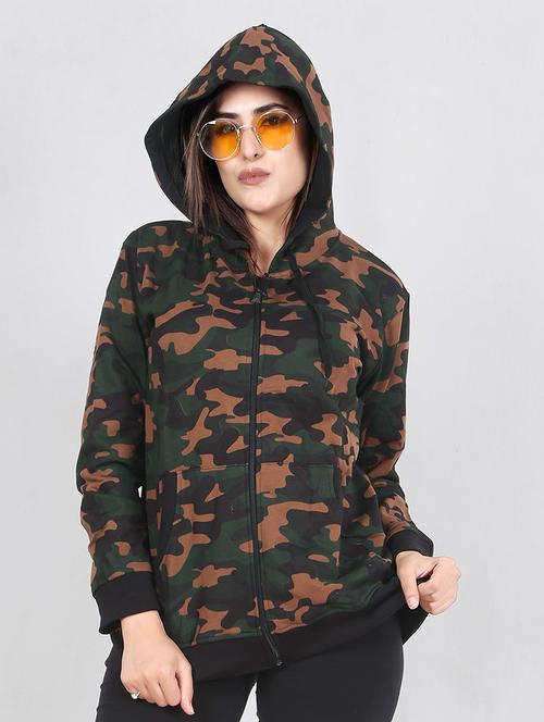 hooded neck camouflage sweatshirt - 18940315 - Very Small Image - 1