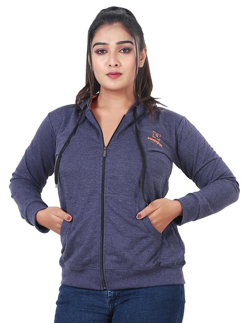 hooded neck solid sweatshirt - 18940316 - Very Small Image - 1