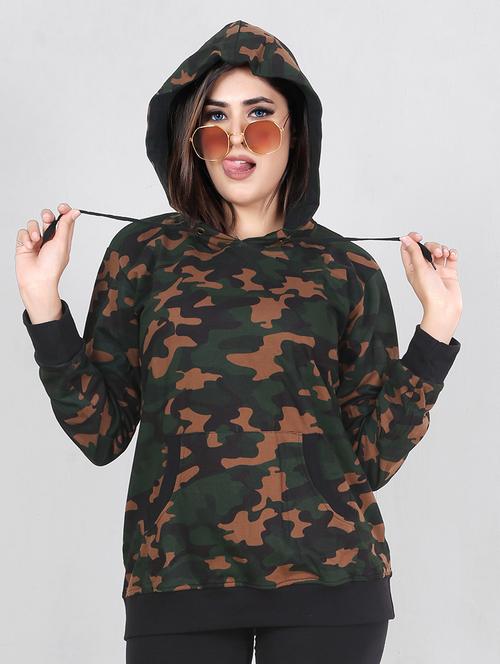 hooded neck camouflage sweatshirt - 18940318 - Very Small Image - 1