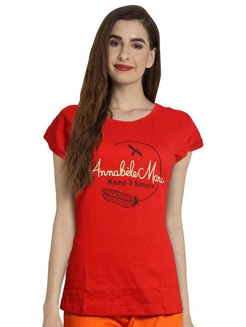round neck printed regular tee - 18940344 - Very Small Image - 1