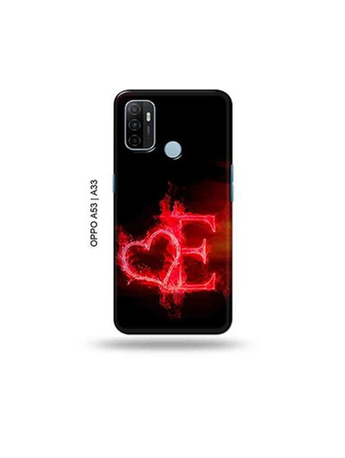 fire heart letter e back cover compatible with oppo a53 2020, oppo a33 2020, oppo a53s - 18947363 - Very Small Image - 1