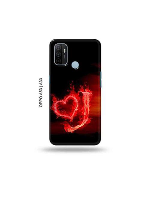 fire heart letter h back cover compatible with oppo a53 2020, oppo a33 2020, oppo a53s - 18947368 - Very Small Image - 1