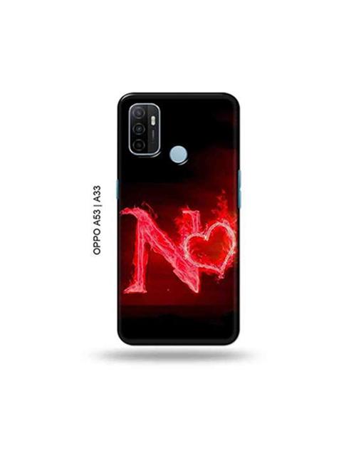 fire heart letter n back cover compatible with oppo a53 2020, oppo a33 2020, oppo a53s - 18947372 - Very Small Image - 1