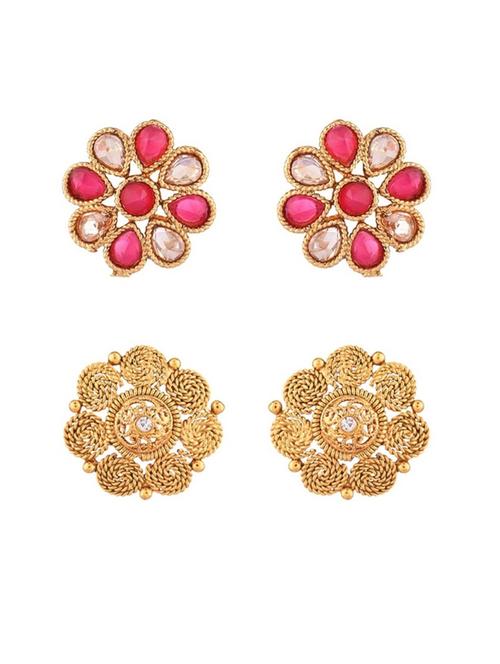 gold metal earing set - 18948960 - Very Small Image - 1