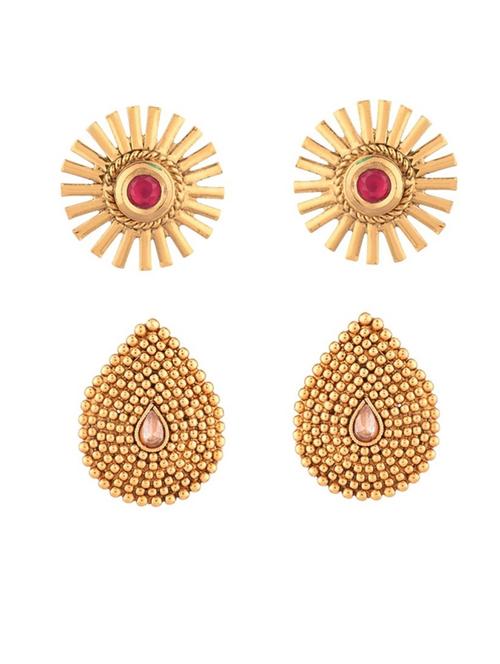 gold metal earing set - 18948972 - Very Small Image - 1