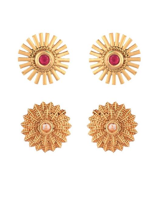 gold metal earing set - 18948977 - Very Small Image - 1