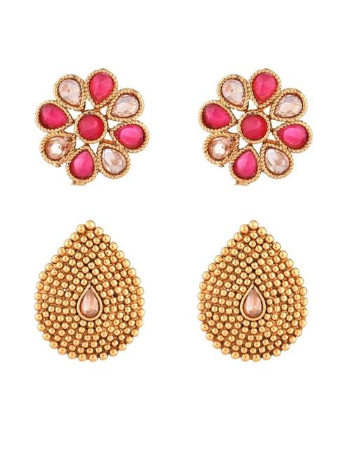 gold metal earing set - 18948980 - Very Small Image - 1