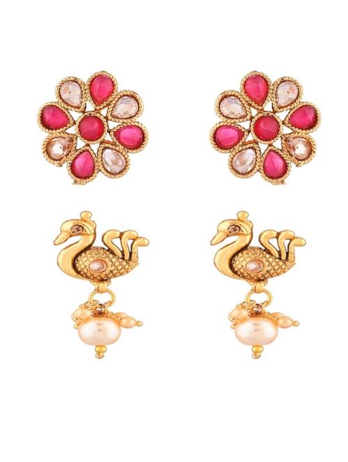 gold metal earing set - 18948988 - Very Small Image - 1