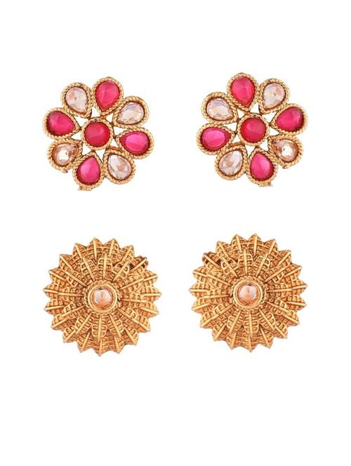 gold metal earing set - 18949001 - Very Small Image - 1