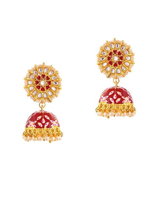 gold metal earing set - 18949104 - Very Small Image - 1