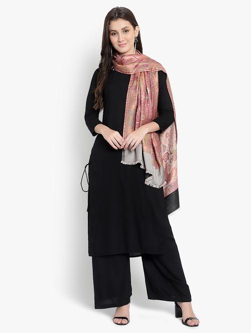 women's self design shawl - 18949208 - Very Small Image - 1
