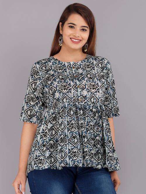 multi coloured printed layered top - 18949335 - Very Small Image - 1