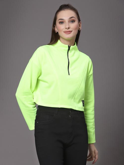 high neck solid sweatshirt - 18949778 - Very Small Image - 1