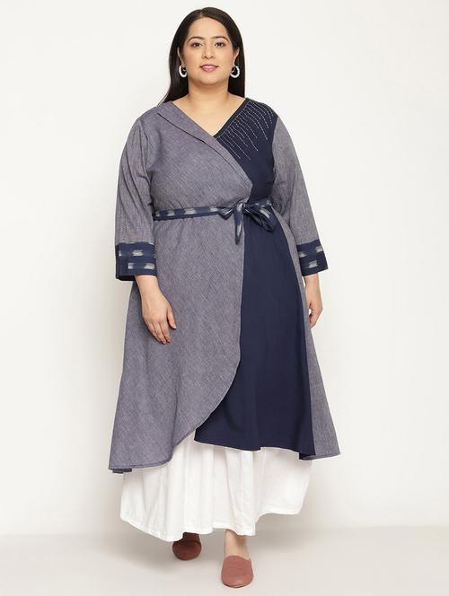 blue cotton regular top - 18950680 - Very Small Image - 1
