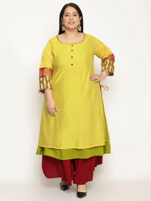 women's layered kurta - 18950697 - Very Small Image - 1