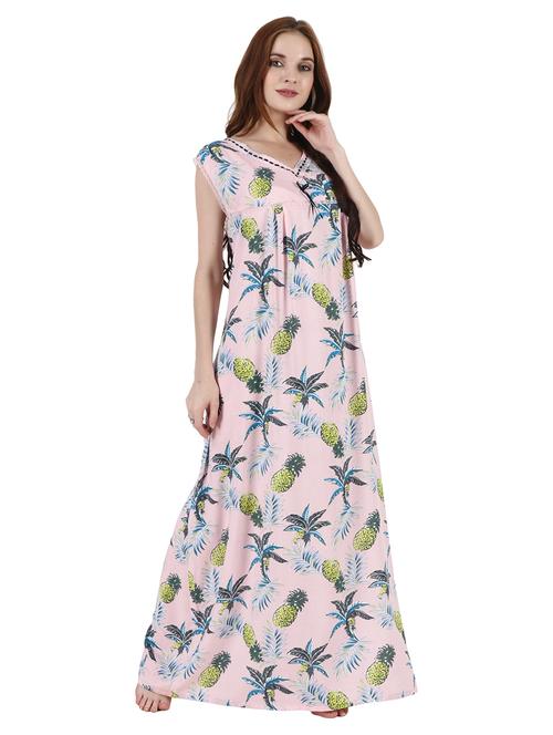 multi colored printed nighty - 18950810 - Very Small Image - 1
