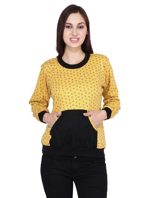 yellow printed sweatshirt - 18950846 - Very Small Image - 1
