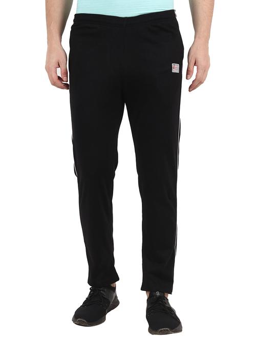 black solid side stripe track pant - 18950853 - Very Small Image - 1