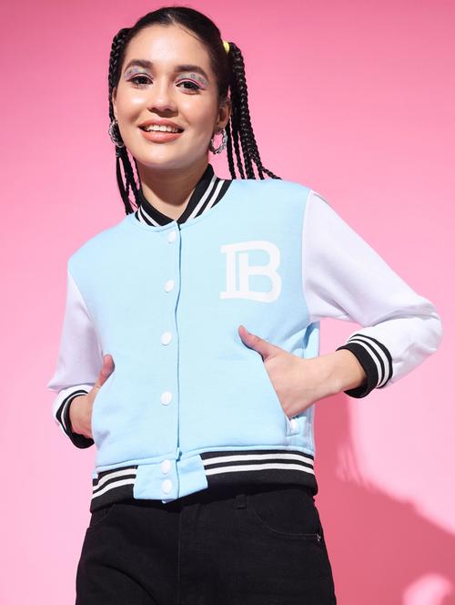long sleeved striped varsity jacket - 18951125 - Very Small Image - 1