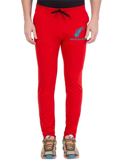red cotton blend full length track pant - 18951782 - Very Small Image - 1
