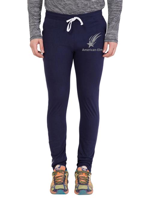 blue cotton blend full length track pant - 18951795 - Very Small Image - 1