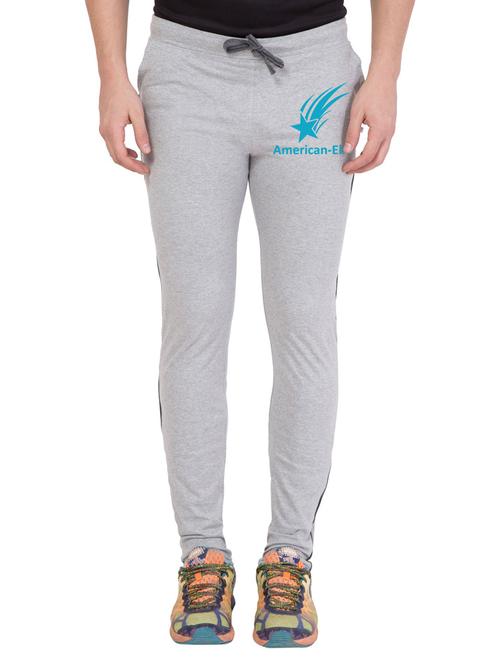grey cotton blend full length track pant - 18951807 - Very Small Image - 1