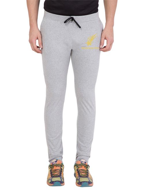 grey cotton blend full length track pant - 18951821 - Very Small Image - 1