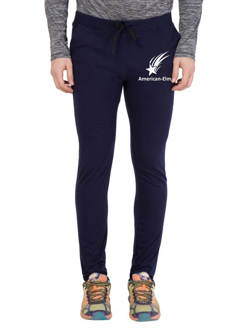 blue cotton blend full length track pant - 18951835 - Very Small Image - 1