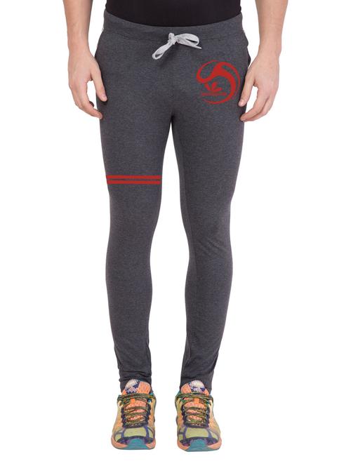 men grey solid full length track pant - 18951993 - Very Small Image - 1