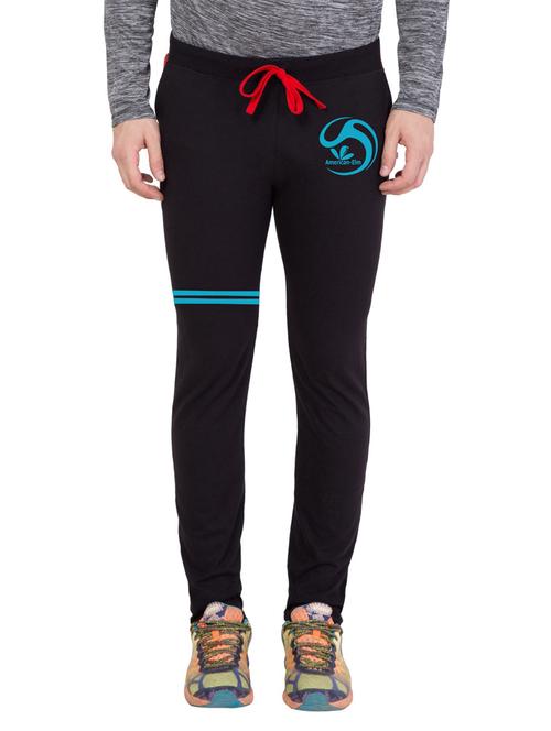 men black solid full length track pant - 18952018 - Very Small Image - 1