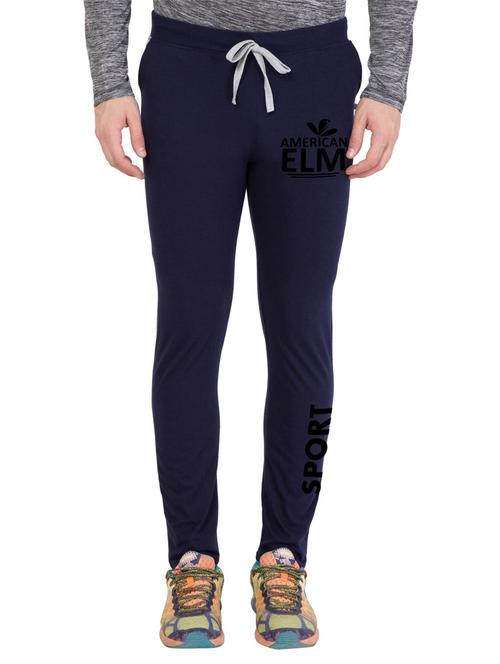 men blue solid full length track pant - 18952053 - Very Small Image - 1