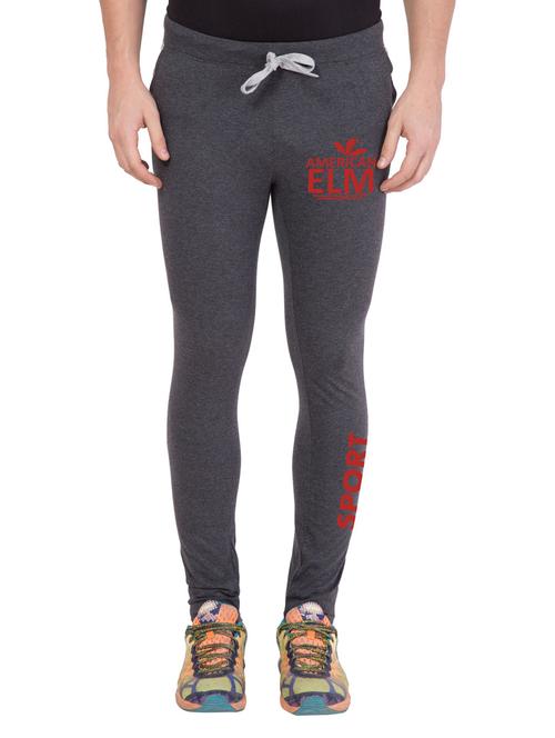 men grey solid full length track pant - 18952066 - Very Small Image - 1