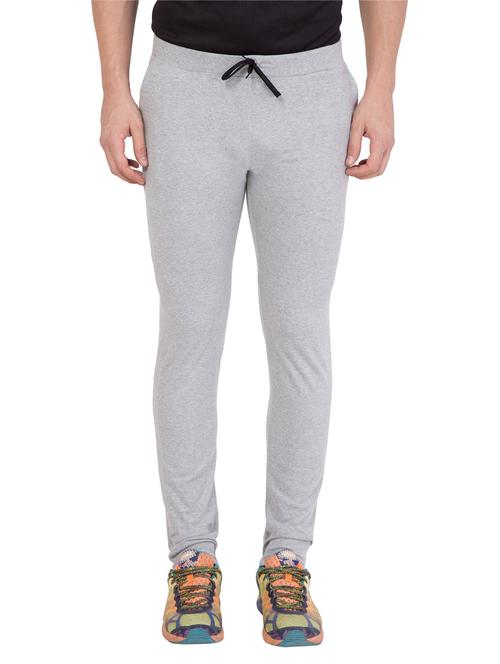 grey solid full length track pant - 18952158 - Very Small Image - 1