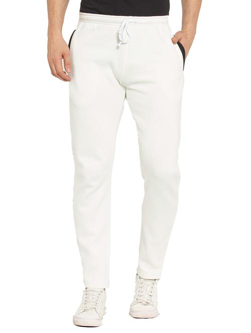 white solid full length track pant - 18952169 - Very Small Image - 1