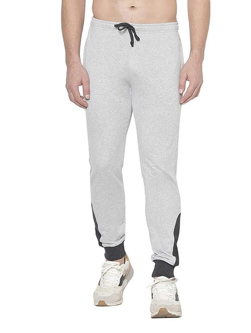 grey solid full length track pant - 18952184 - Very Small Image - 1